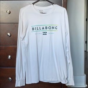 Billabong White Long Sleeve Tee Shirt Size L